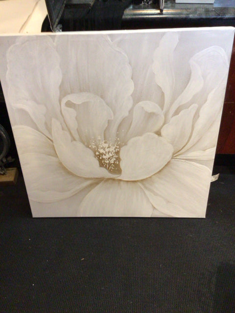 White Flower Stretch Canvas
