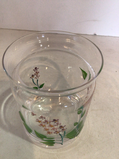 Clear Glass Painted Jar