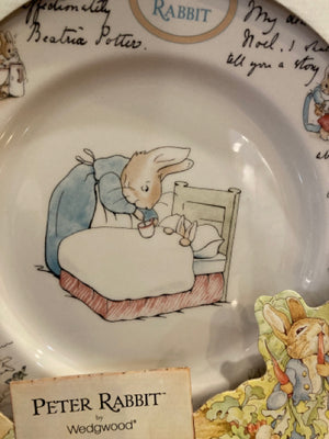 Wedgwood Vintage Children's Cream/Multi China Peter Rabbit Plate