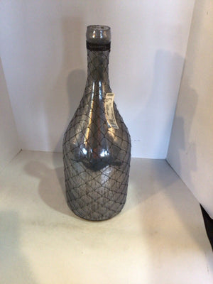 Decorative Silver Glass Wire Bottle