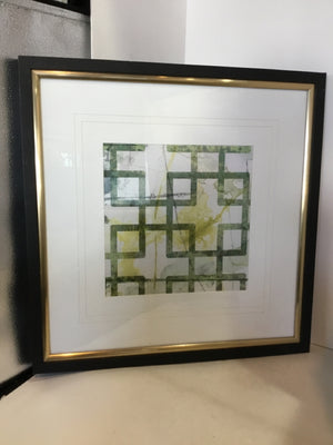 Print Green/White Link Framed Art