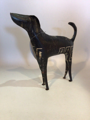 Hand Crafted Black Metal Dog Figurine