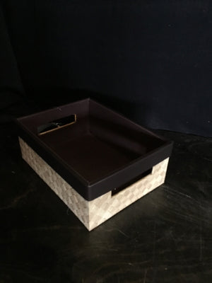 Desk Tan/Brown Storage Basket