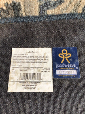 Goodweave Throw Wool Navy/Gray Rug
