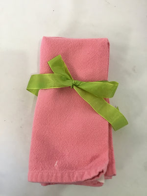 Set of 4 Pink Cotton Napkins