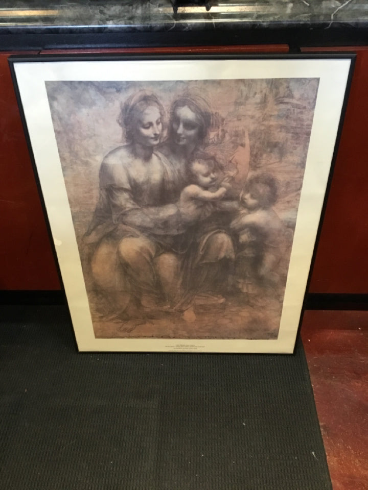 Religious Black/White Framed Art