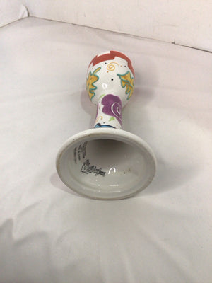 With Love Joanne Whimsical White/Multi Ceramic Chalice Glass