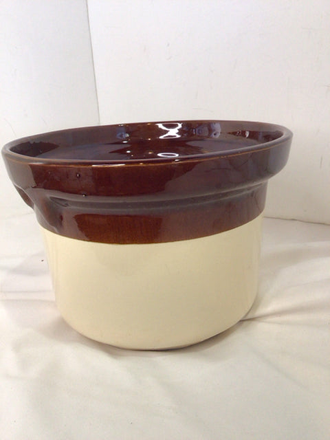 McCoy Brown/Cream Ceramic Pot