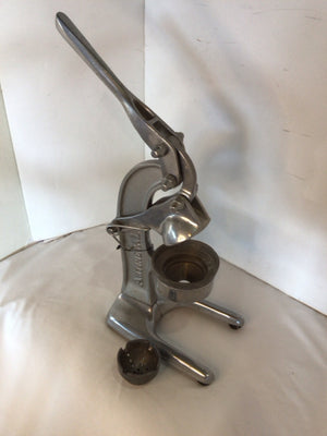 Vintage Manual Silver Aluminum Juicer