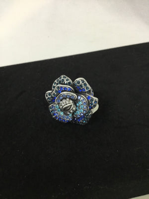 Sterling Silver Blue Rhinestone Ring