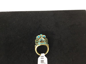 Sterling Silver Blue Rhinestone Ring