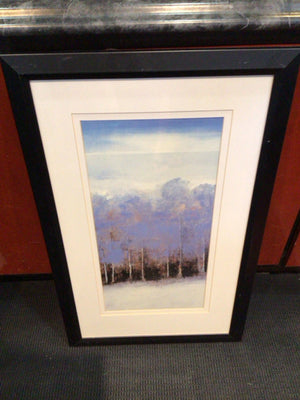 Print Blue/Multi Trees Framed Art