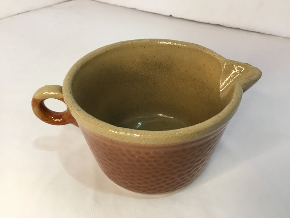 Watt Pottery 1930's Orange Pottery Hammered Pitcher