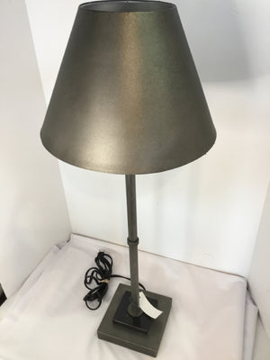 Gray Metal Stick Lamp