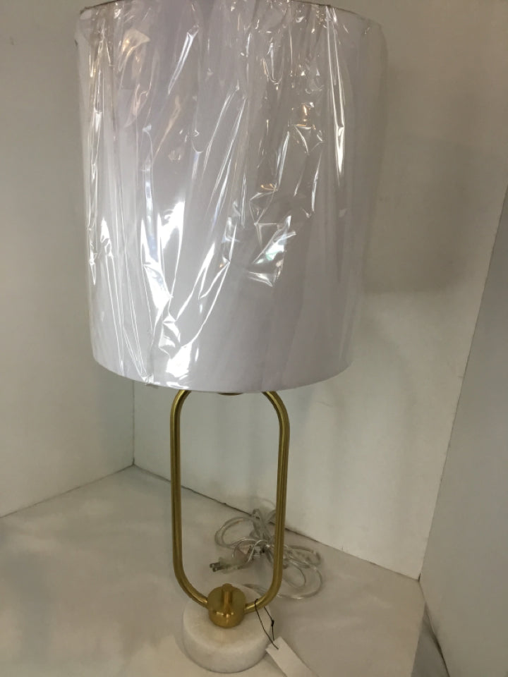 Modern Gold/White Metal/Marble Lamp