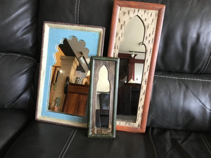 Pottery Barn Set of 3 Wood Mirror