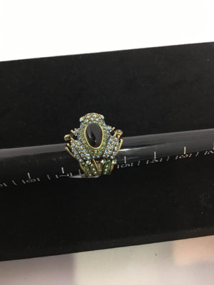 Sterling Silver Blue Rhinestone Ring