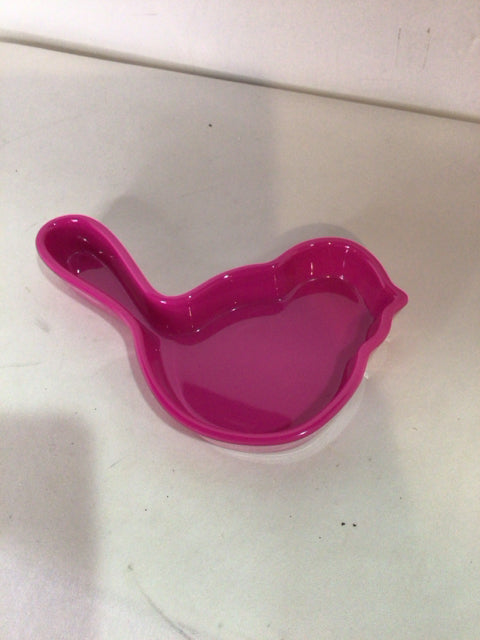 Nora Fleming Bird Pink Melamine Dish Holiday Item