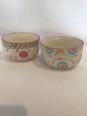 Signature Pair White/Multi Bowl Set