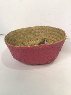 Pink Wicker Basket