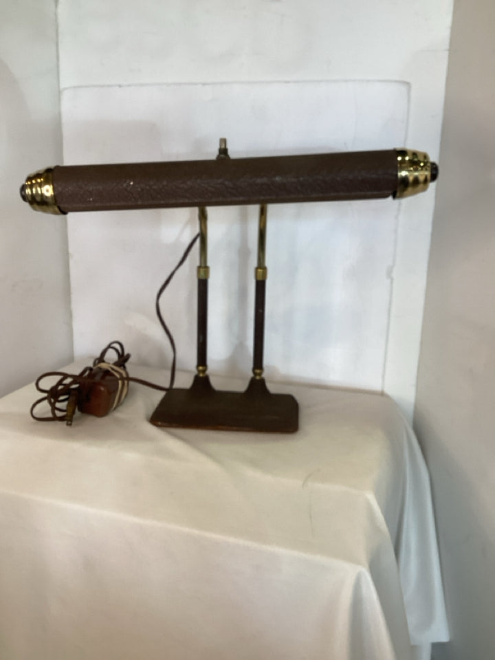Antique Brown/Gold Metal Desk Lamp