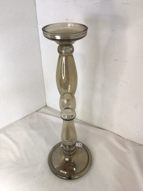 Clear Glass Candle Holder