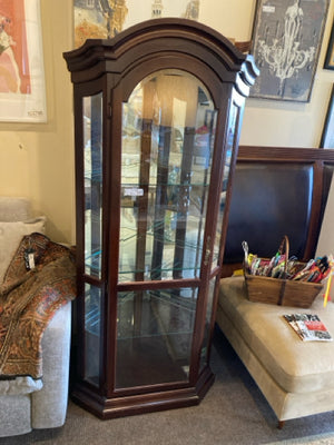 Corner Cherry Curio Cabinet