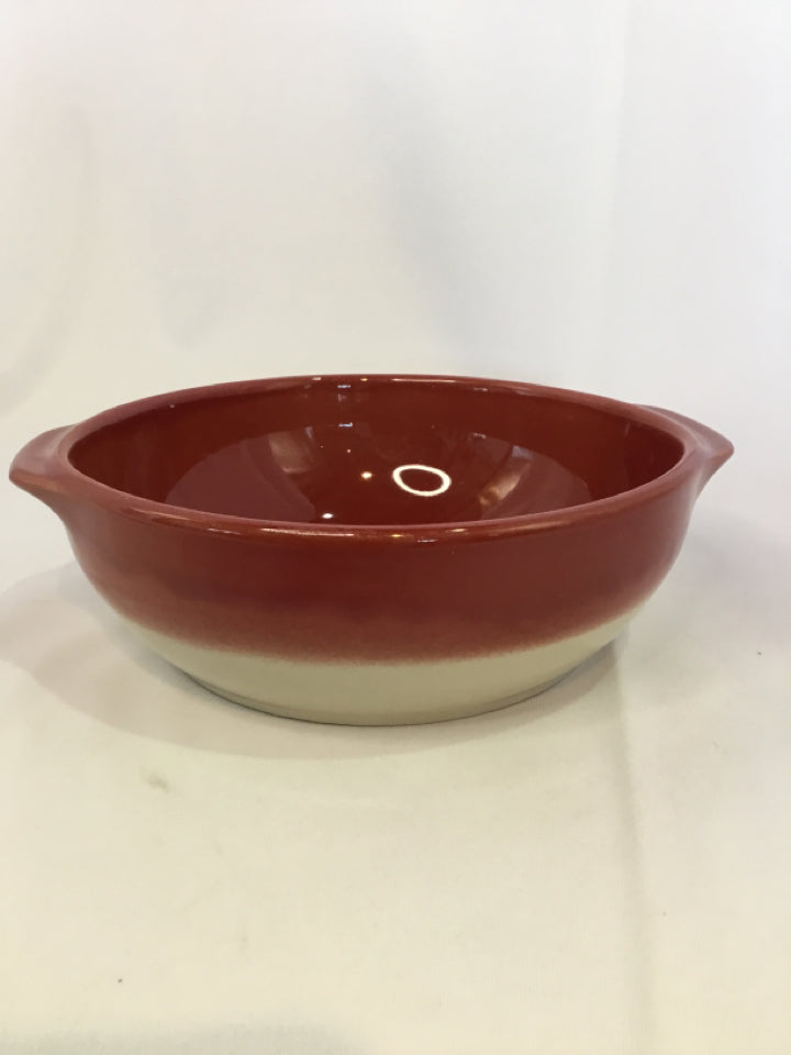 Emile Henry Red/Tan Stone Round Casserole