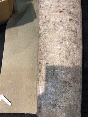 Synthetic W/Pad Blue/White Rug