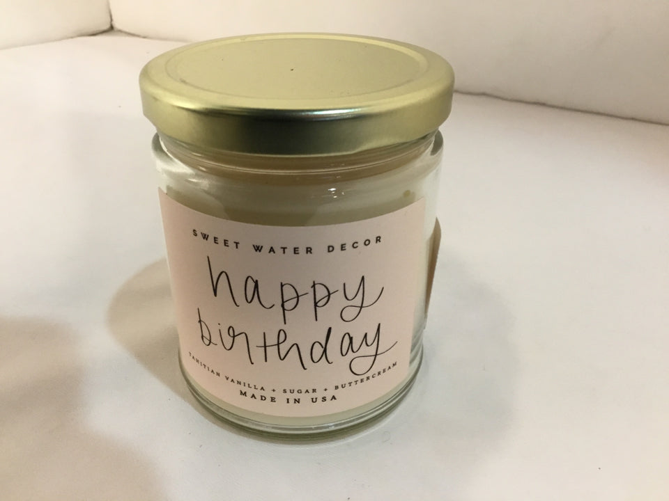 Sweet Water Decor Happy Birthday Candle