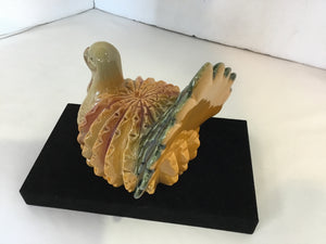 Fall Green/Orange Ceramic Turkey Holiday Item