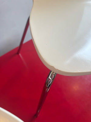Land of Nod Children's 2 Chairs Red/white Table & Chairs