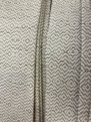 Threshold 2 Panels Gray/White Cotton Draperies/Curtains