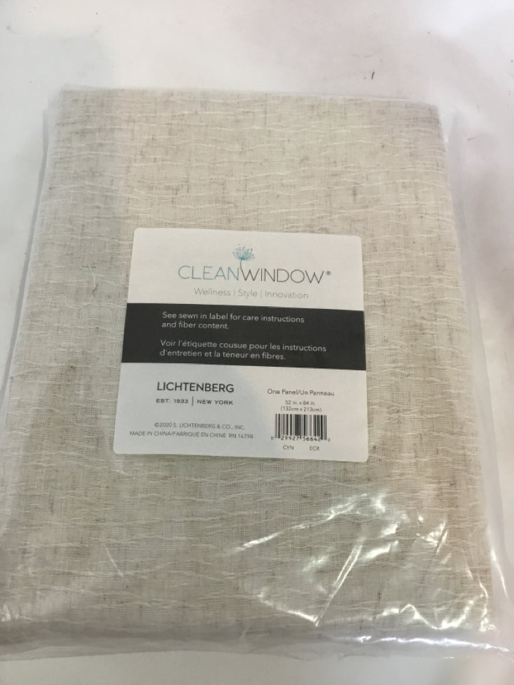 Beige Polyester 1 Panel Draperies/Curtains