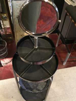 Rolling Plastic Divided Black Cart