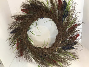 Red, White & Blue Grapevine Wreath