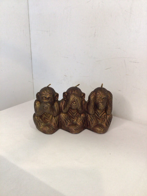 Vintage Bronze Wax Monkey Candle