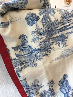 2 Panels Red/White/Blue Polyester Harvest Draperies/Curtains