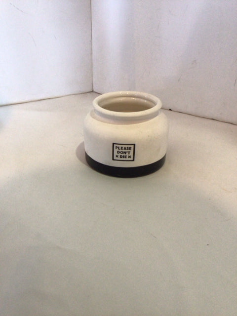 Black/White Ceramic Planter