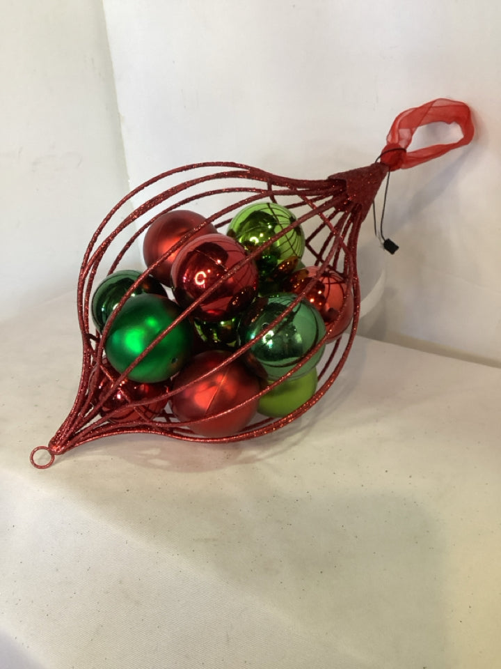 Ornament Red & Green Holiday Item