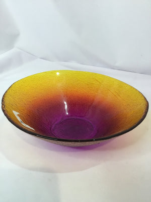 Red/Orange Glass Bowl