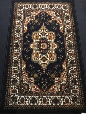 Polyester Black/Brown Rug
