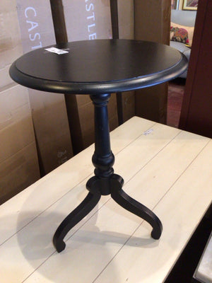 Ethan Allen Pedestal Wood Black Table