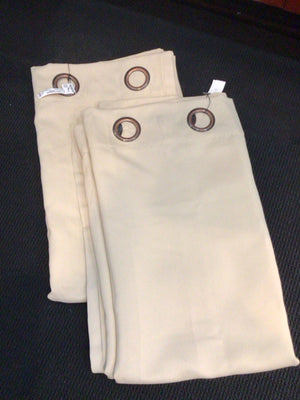 Grommet Taupe Polyester Draperies/Curtains