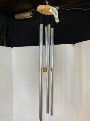 Tan/Silver Wood/Metal Wind Chime