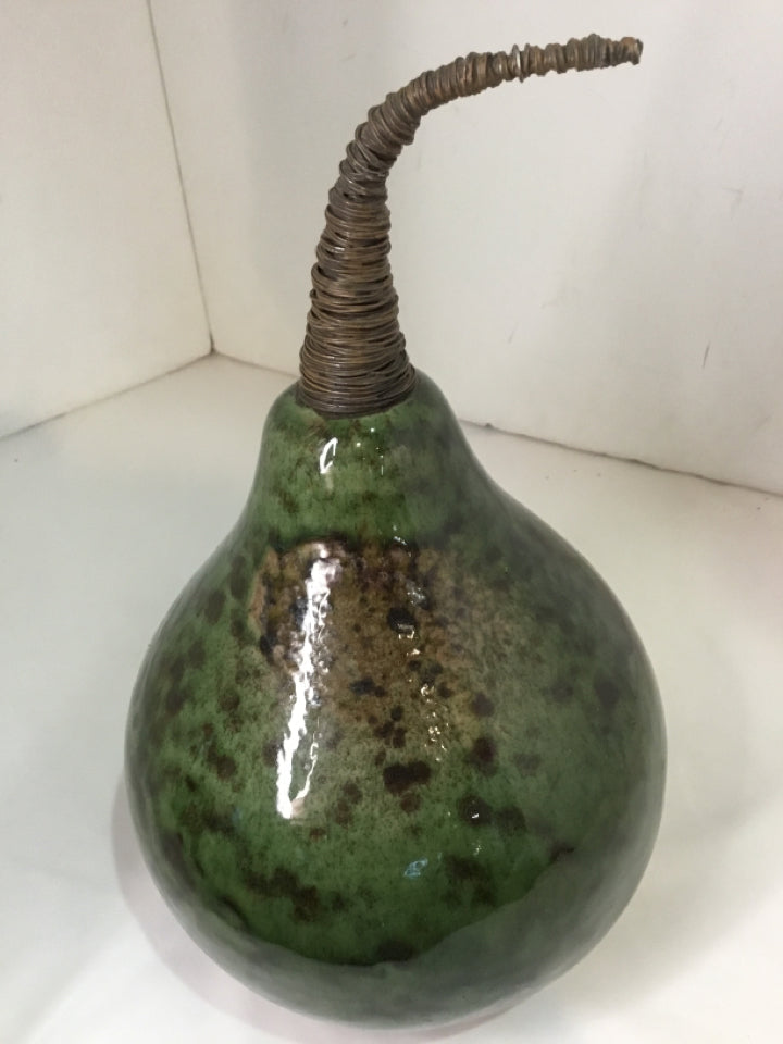Green Ceramic Gourd Figurine