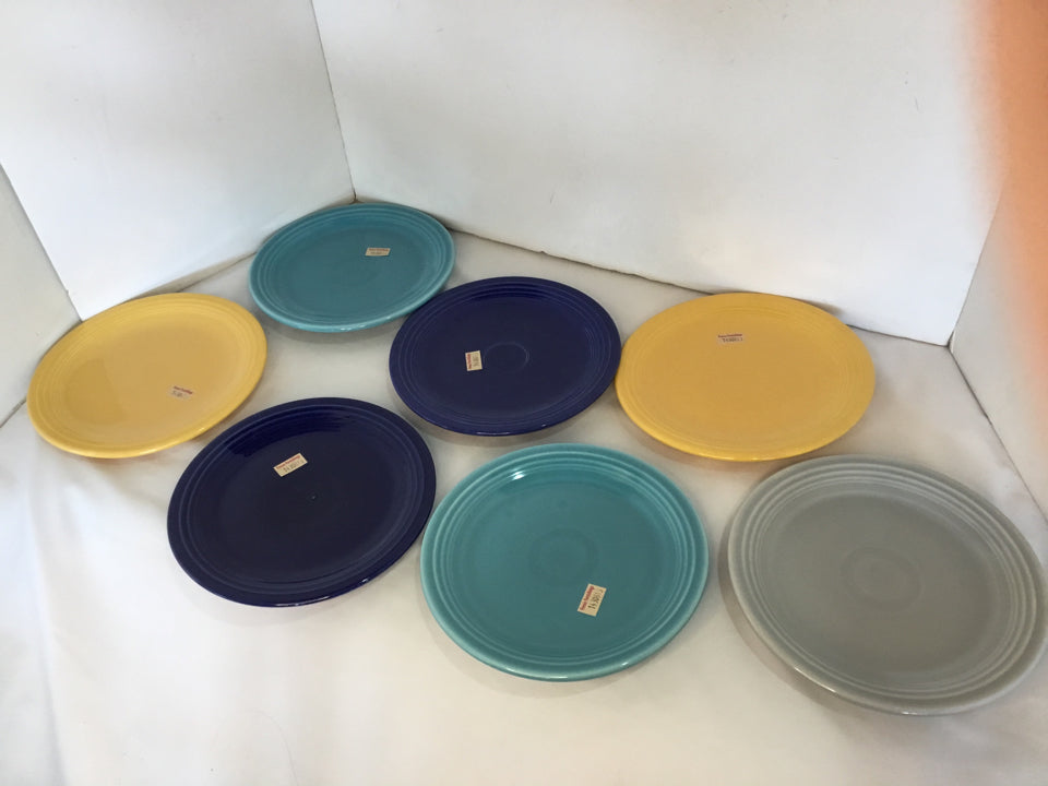 Fiesta Vintage Set of 9 Multi Stoneware Plate Set