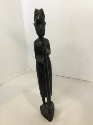 African Black Wood Tribal Statue