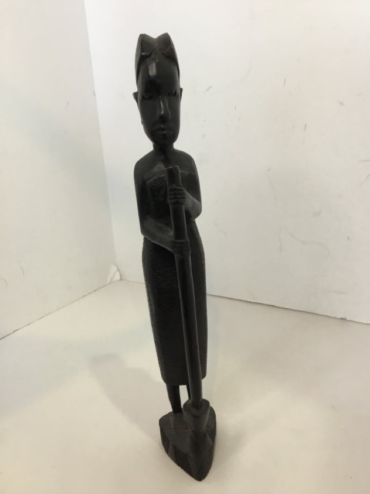 African Black Wood Tribal Statue