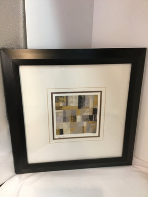 Print Black/Yellow Framed Art